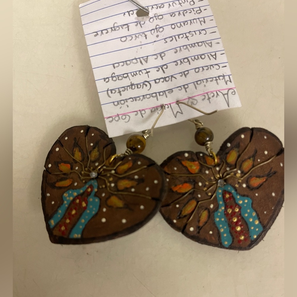 handcrafted Real Leather artisan earrings